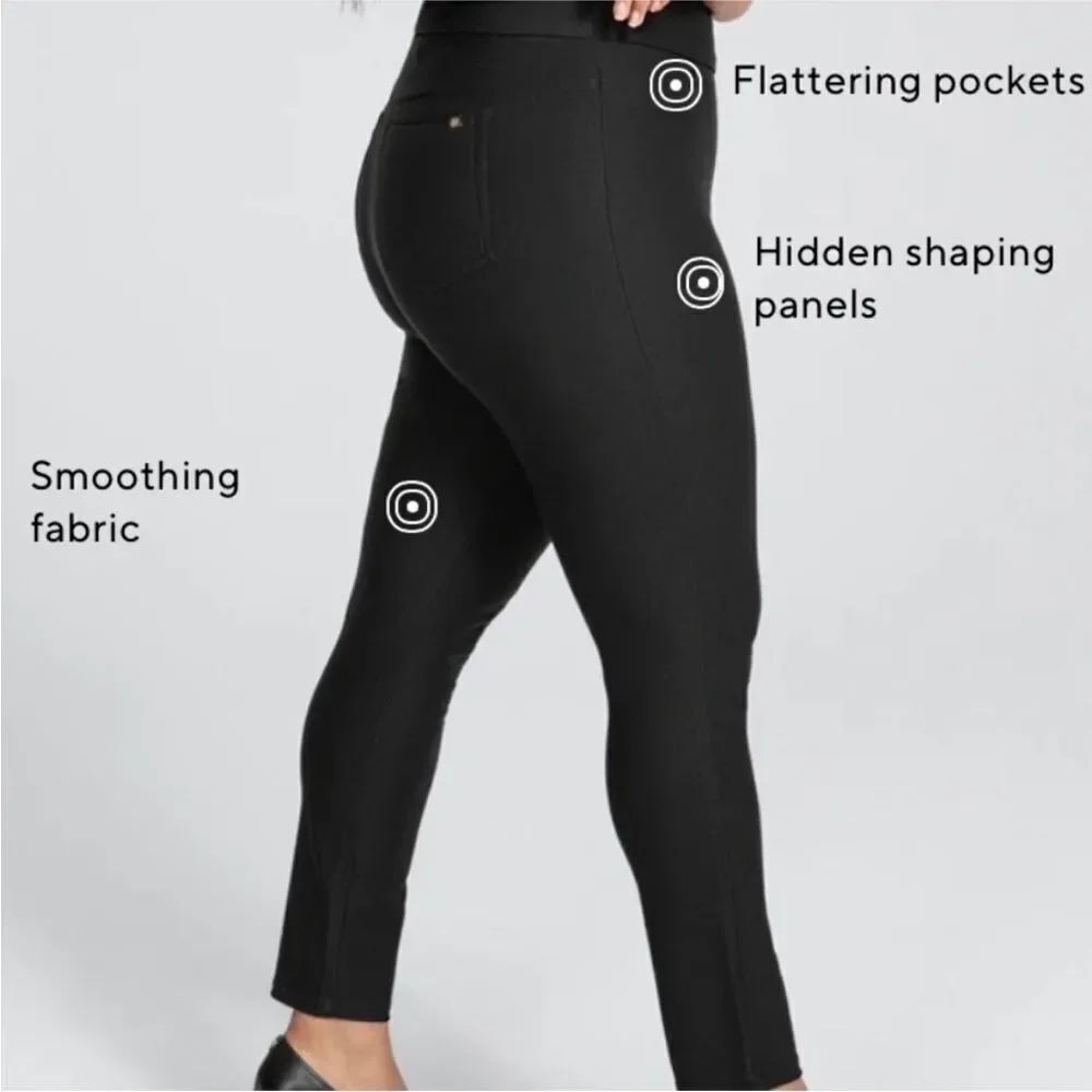 Honeylove Black Smoothing Straight Leg Pants size L